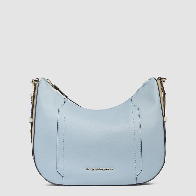 Borse Piquadro Borsa Donna Tracolla Porta Ipad Mini Pelle Beige Azzurra