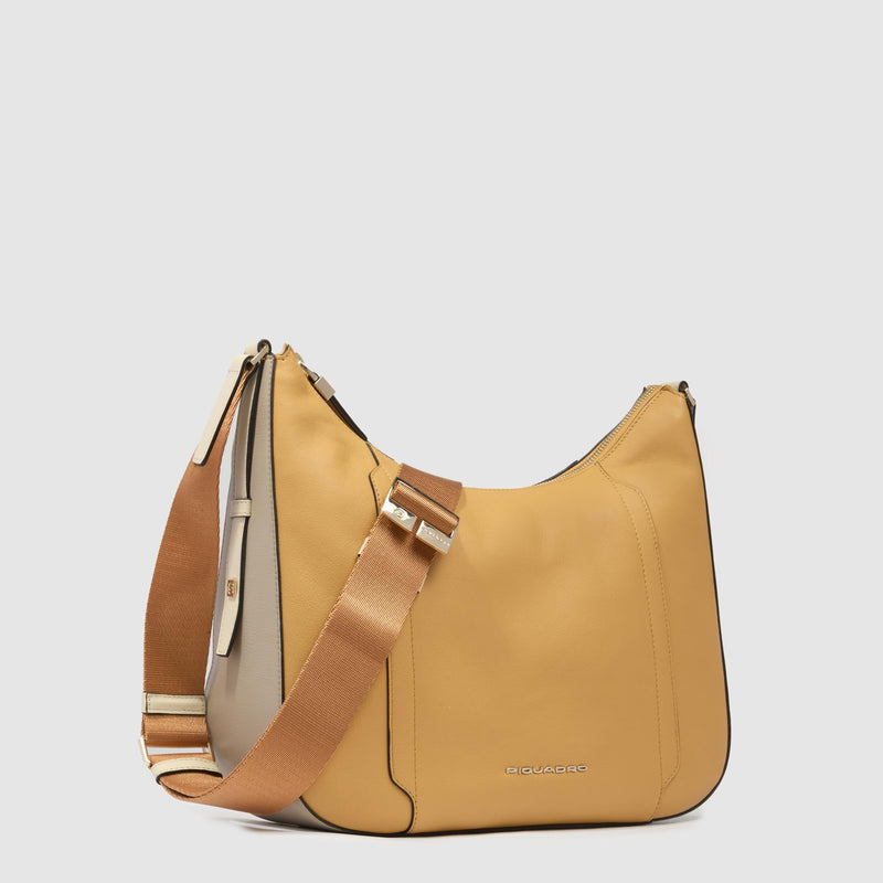 Borse Piquadro Borsa Donna Tracolla Porta Ipad Mini Pelle Gialla Beige