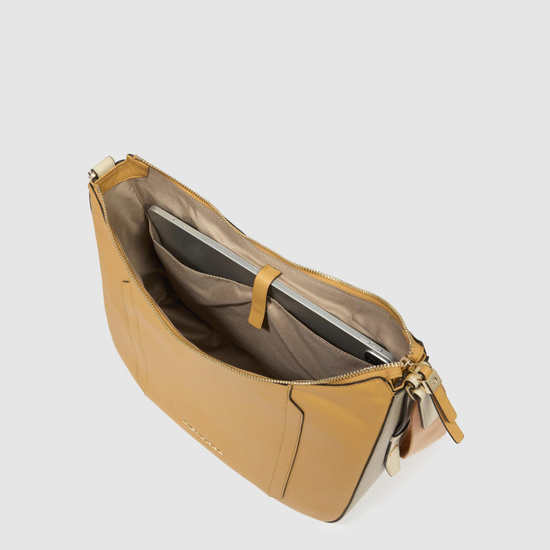 Borse Piquadro Borsa Donna Tracolla Porta Ipad Mini Pelle Gialla Beige