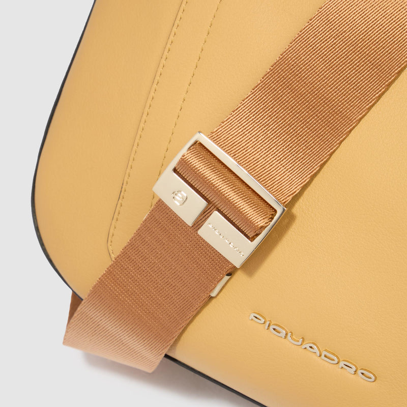 Borse Piquadro Borsa Donna Tracolla Porta Ipad Mini Pelle Gialla Beige