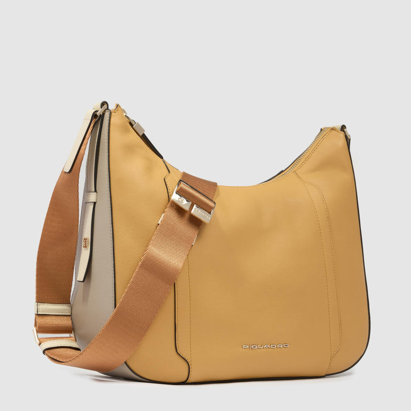 Borse Piquadro Borsa Donna Porta Pc Ipad Tracolla Pelle Gialla Beige