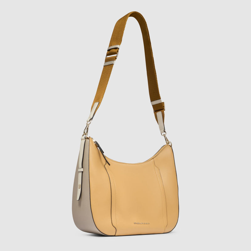 Borse Piquadro Borsa Donna Porta Pc Ipad Tracolla Pelle Gialla Beige