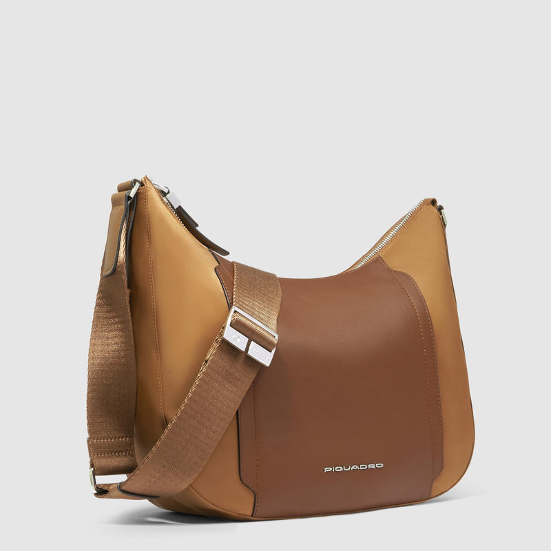 Borse Piquadro Borsa Donna Porta Ipad Tessuto Inserti Pelle Cuoio