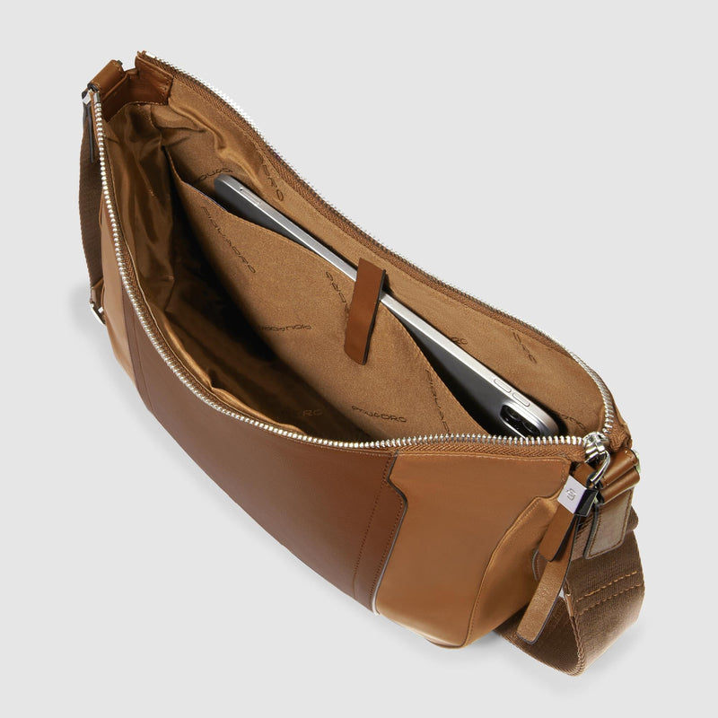 Borse Piquadro Borsa Donna Porta Ipad Tessuto Inserti Pelle Cuoio