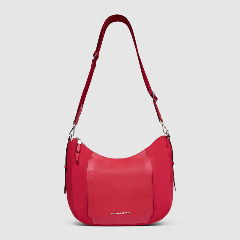 Borse Piquadro Borsa Donna Porta Ipad Tessuto Inserti Pelle Rossa