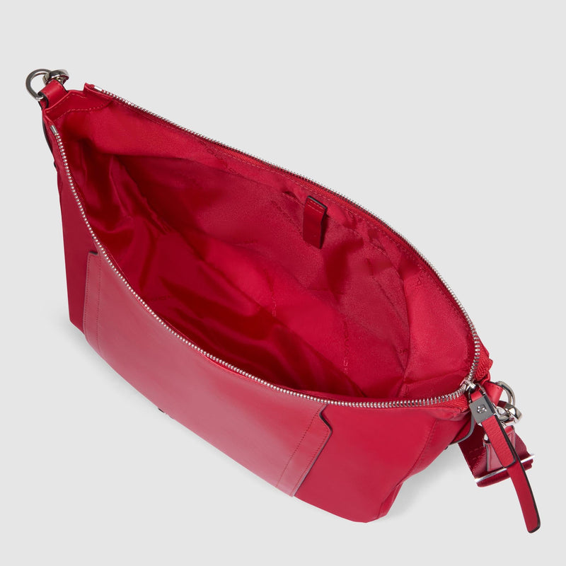 Borse Piquadro Borsa Donna Porta Ipad Tessuto Inserti Pelle Rossa