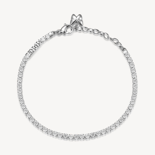 Bracciale Brosway Desideri Affetti Sorella Tennis In Acciaio Con Cristalli E Charm Farfalla