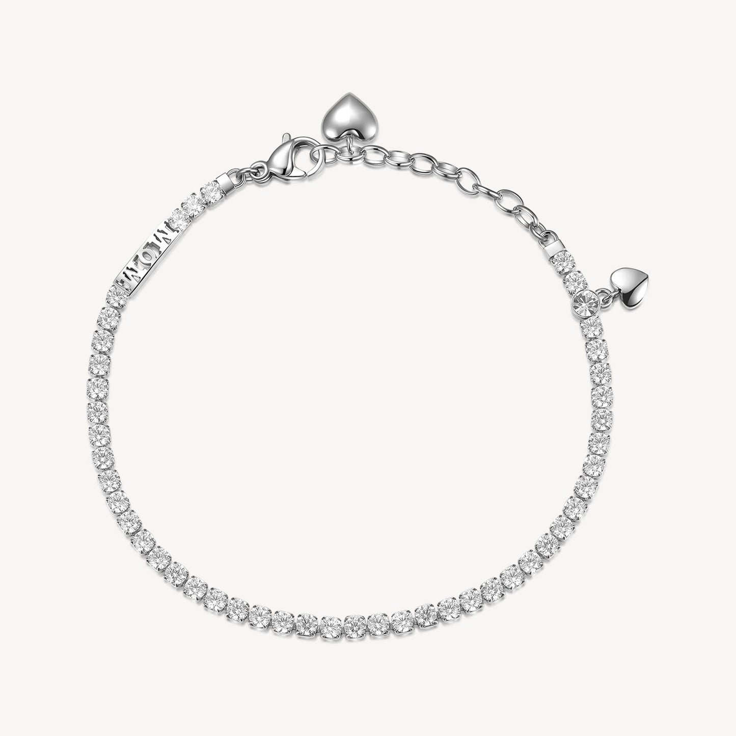 Bracciale Brosway Desideri Tennis Acciaio Con Cristalli E Charm Cuore