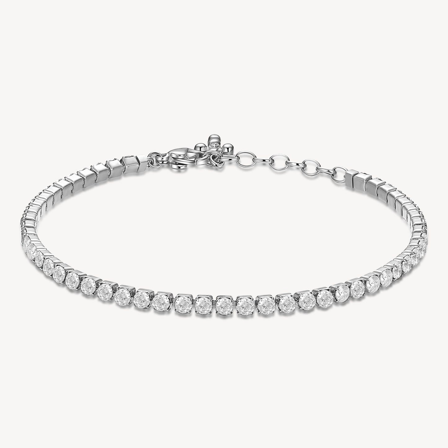 Bracciale Brosway Desideri Vita Fiducia Tennis In Acciaio Con Cristalli E Charm Croce Cristallo