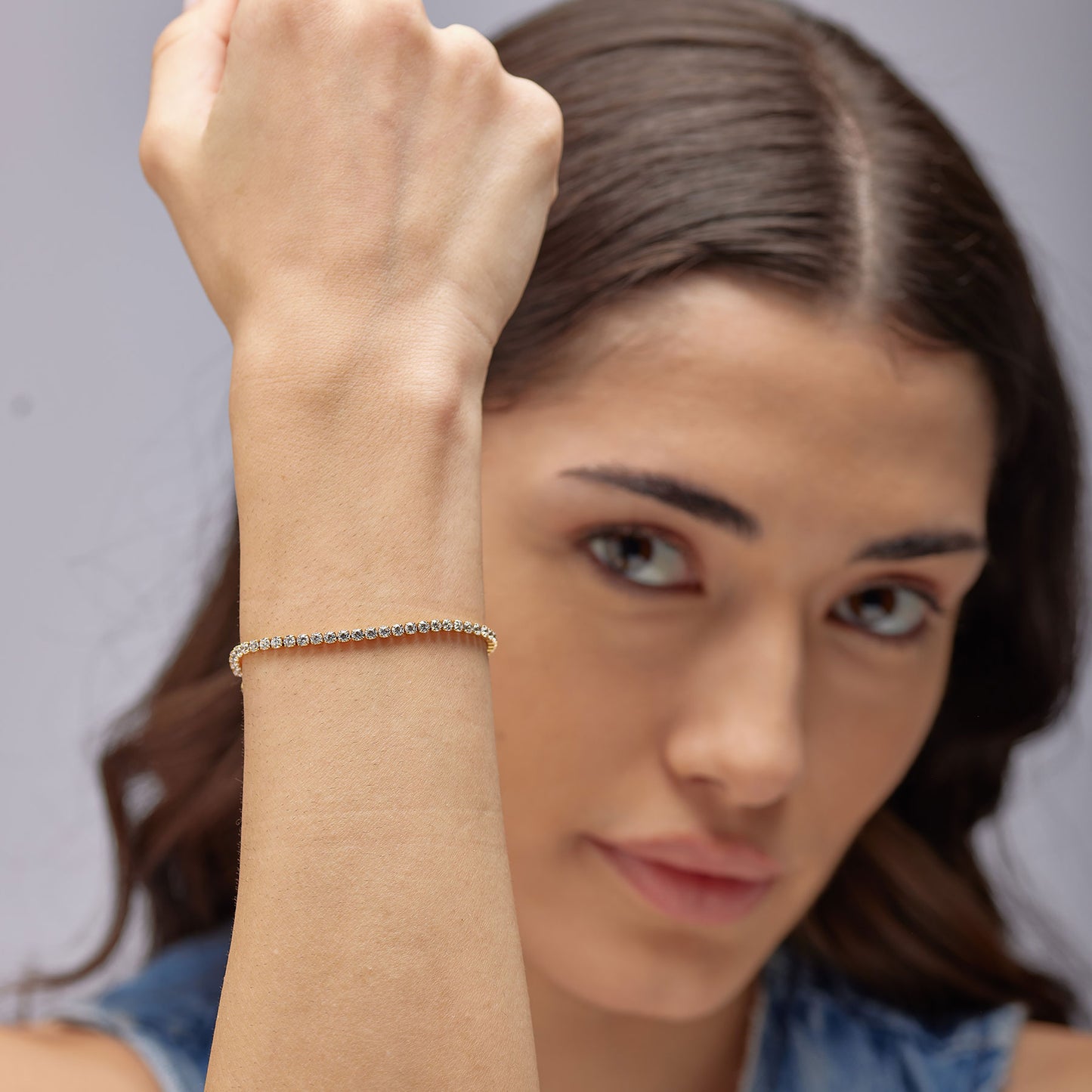 Bracciale Tennis Brosway Desideri Pvd Oro con Cristalli