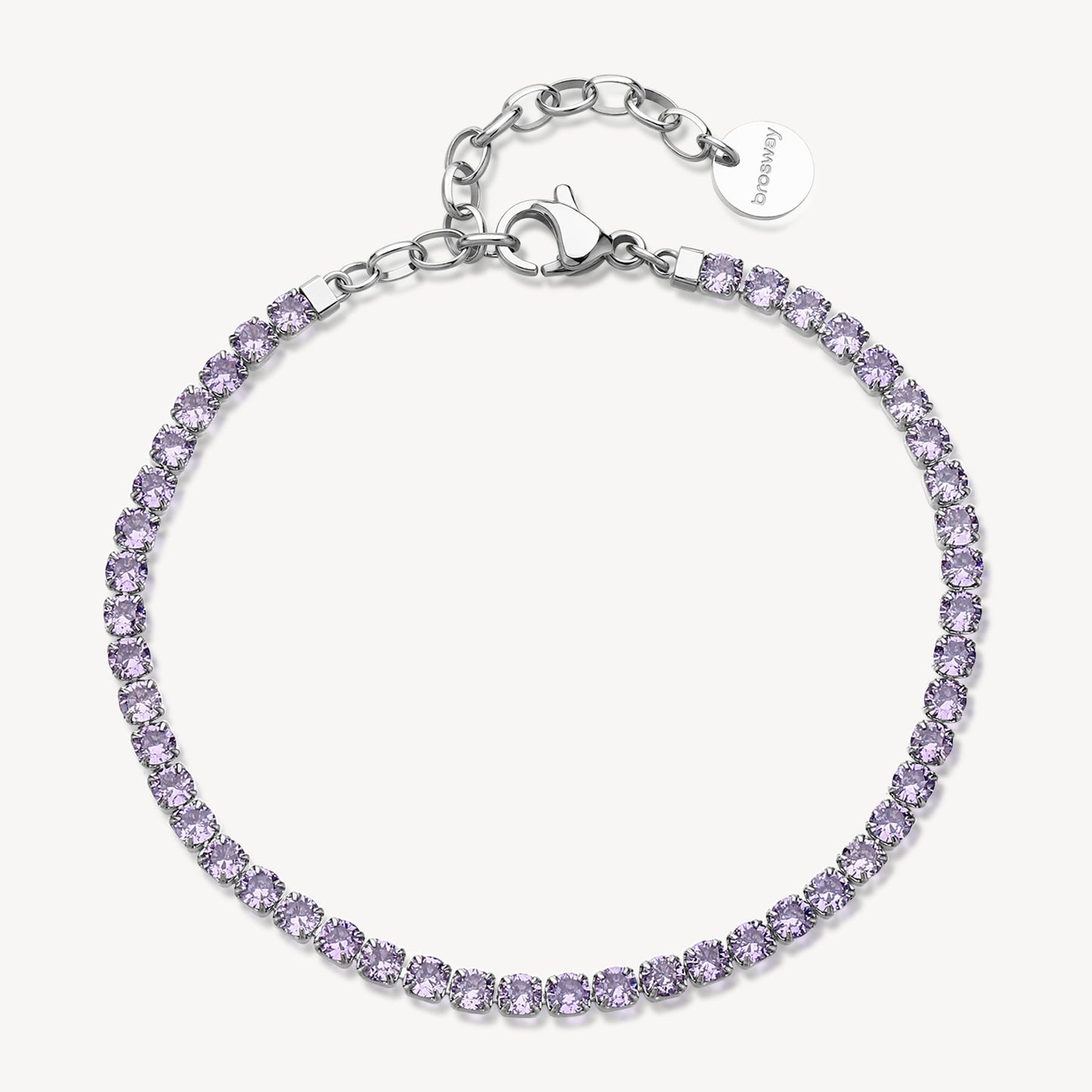 Bracciale Tennis Brosway Desideri Acciaio Cristalli Ametista