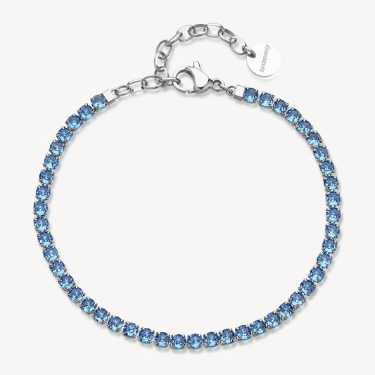 Bracciale Tennis Brosway Desideri Acciaio Cristalli Azzurri