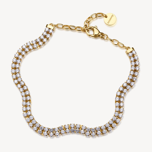 Bracciale Brosway Desideri Pvd Oro Ondulato Cubic Zirconia