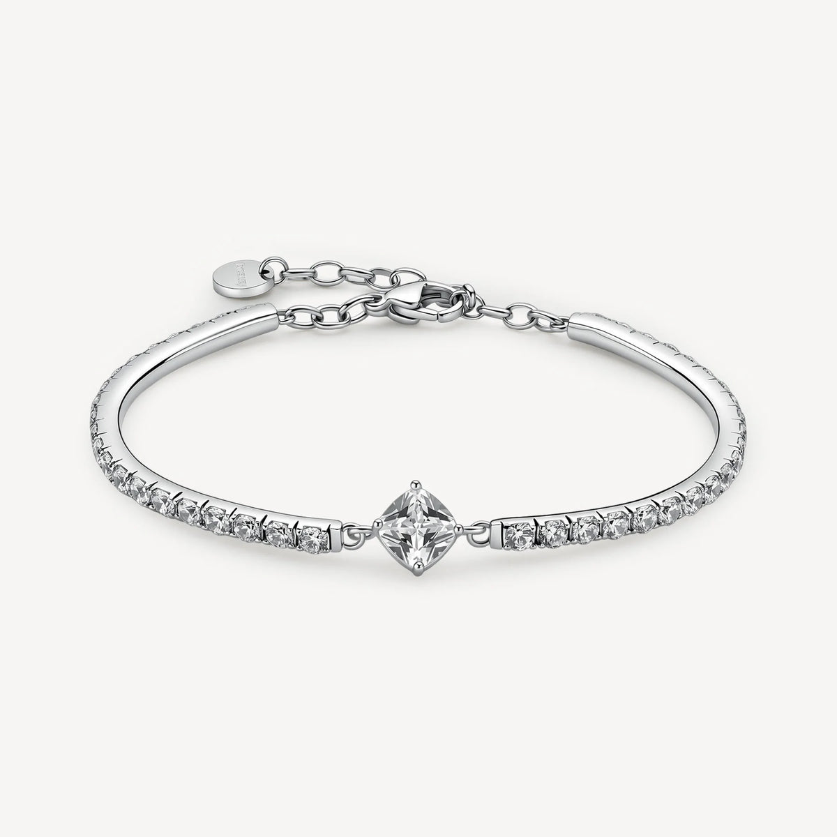 Bracciale Semirigido Brosway Desideri Acciaio Con Cubic Zirconia Centrale E Lungo Tutto Il Profilo