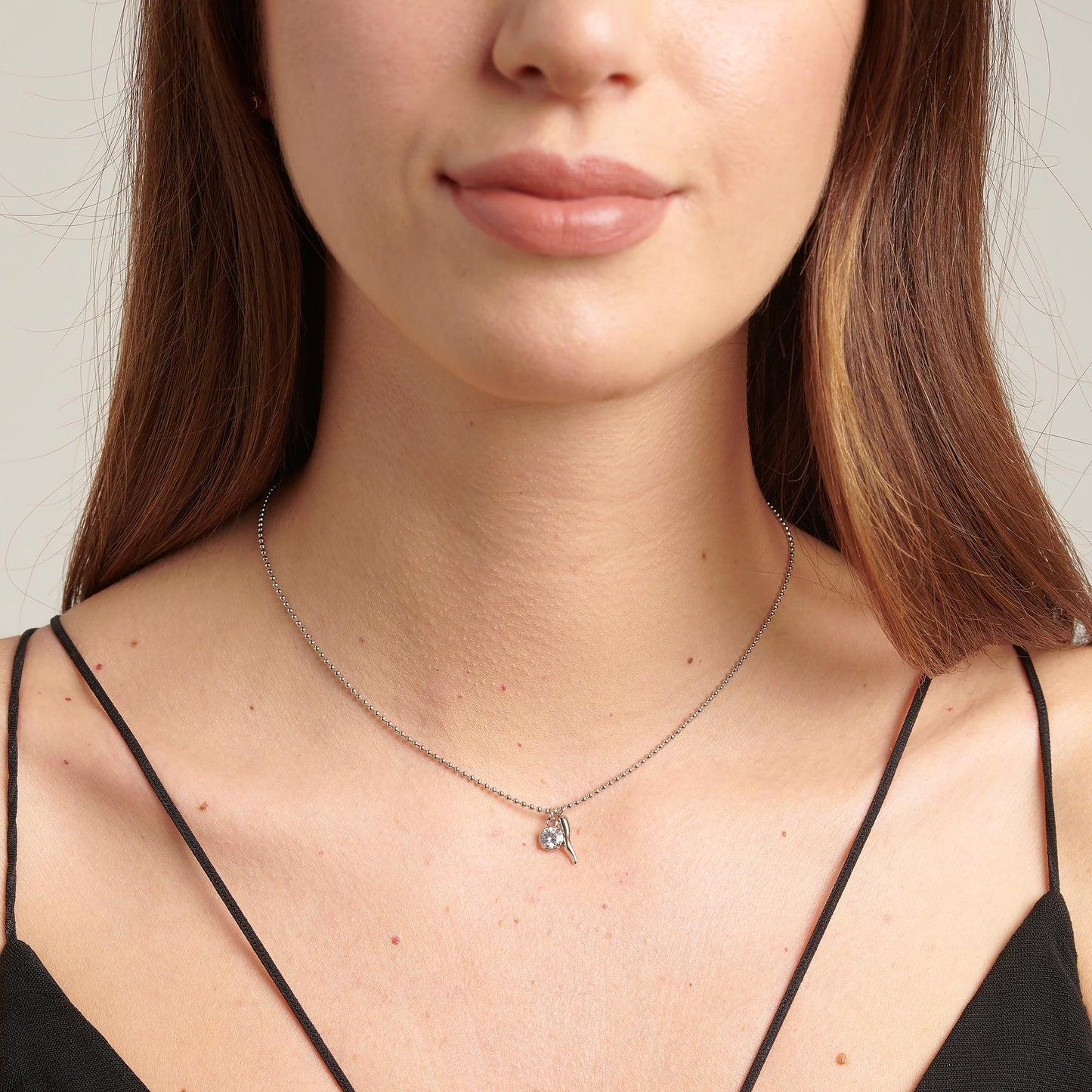 Collana Brosway Desideri Prptezione In Acciaio Con Pendenti Cornetto E Punto Luce Cristallo