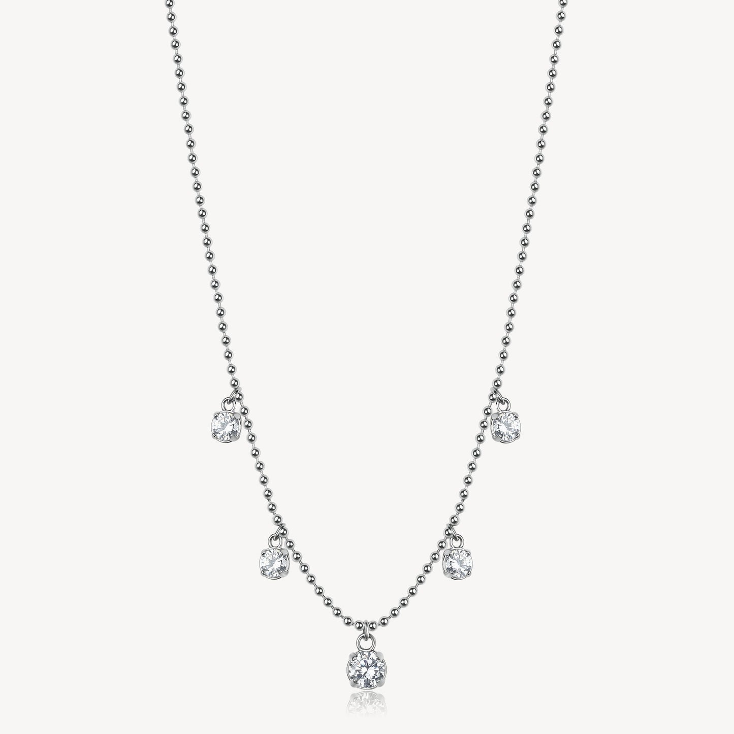 Collana Brosway Desideri Fortuna In Acciaio Con 5 Pendenti Cristalli