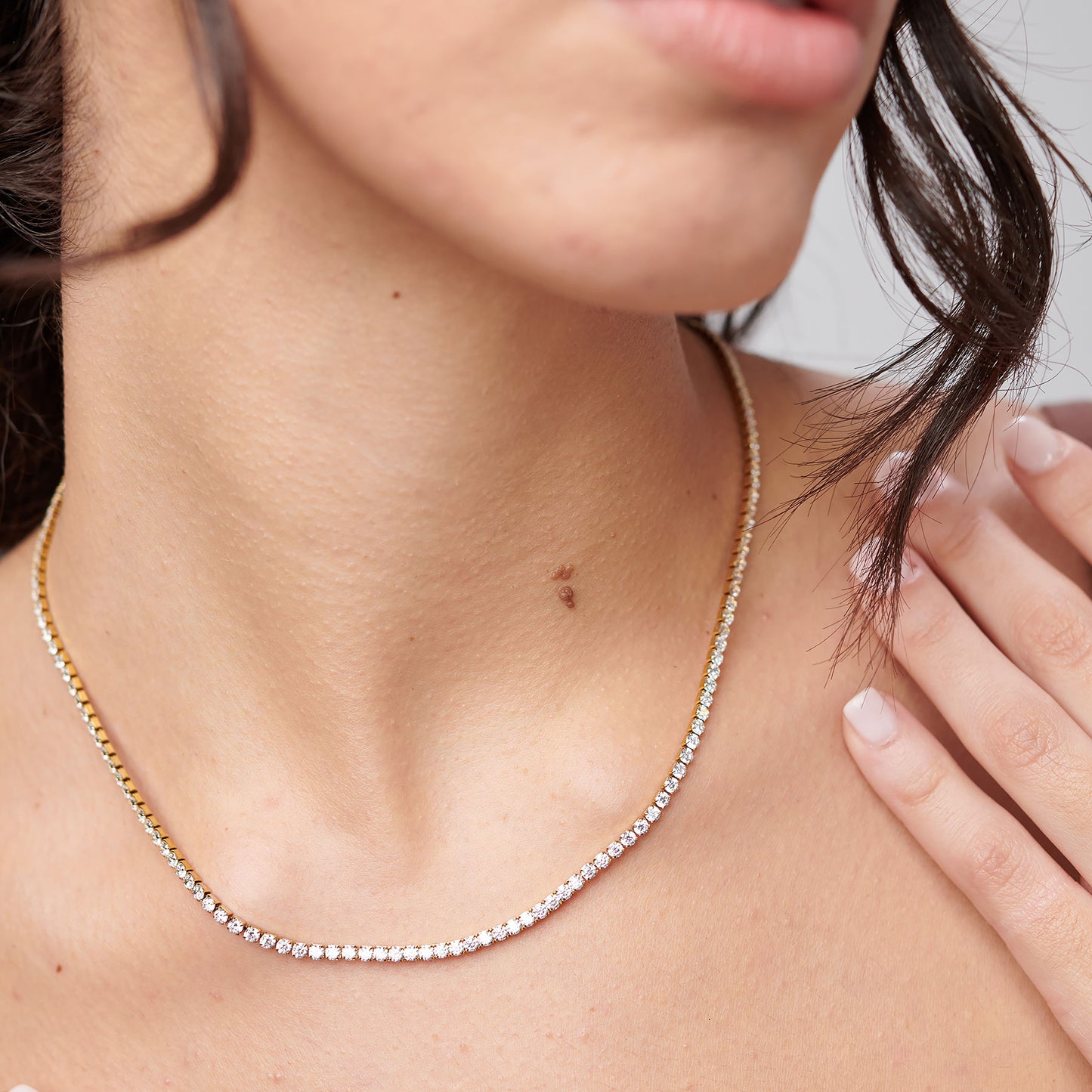 Collana Tennis Brosway Desideri Pvd Oro Cubic Zirconia
