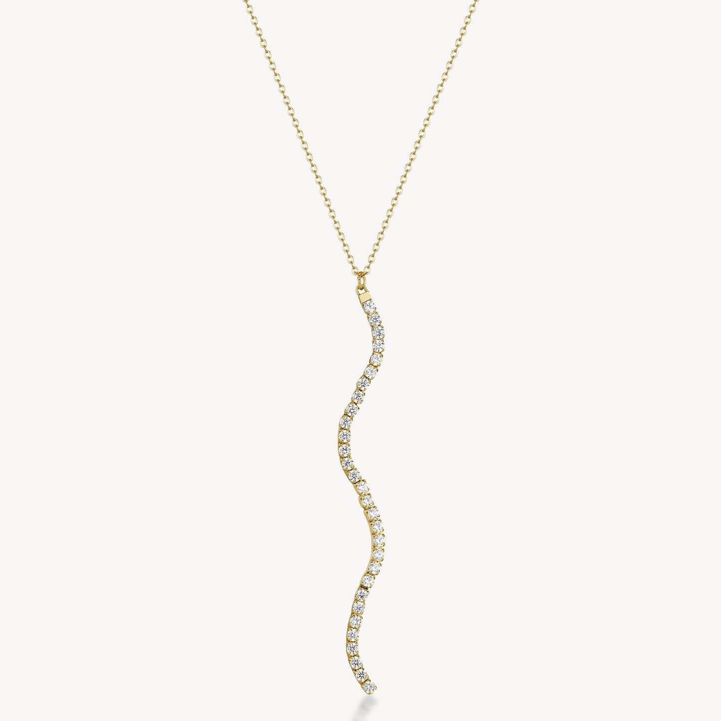 Collana Girocollo Brosway Desideri Pvd Oro Pendente Lungo Ondulato Cubic Zirconia