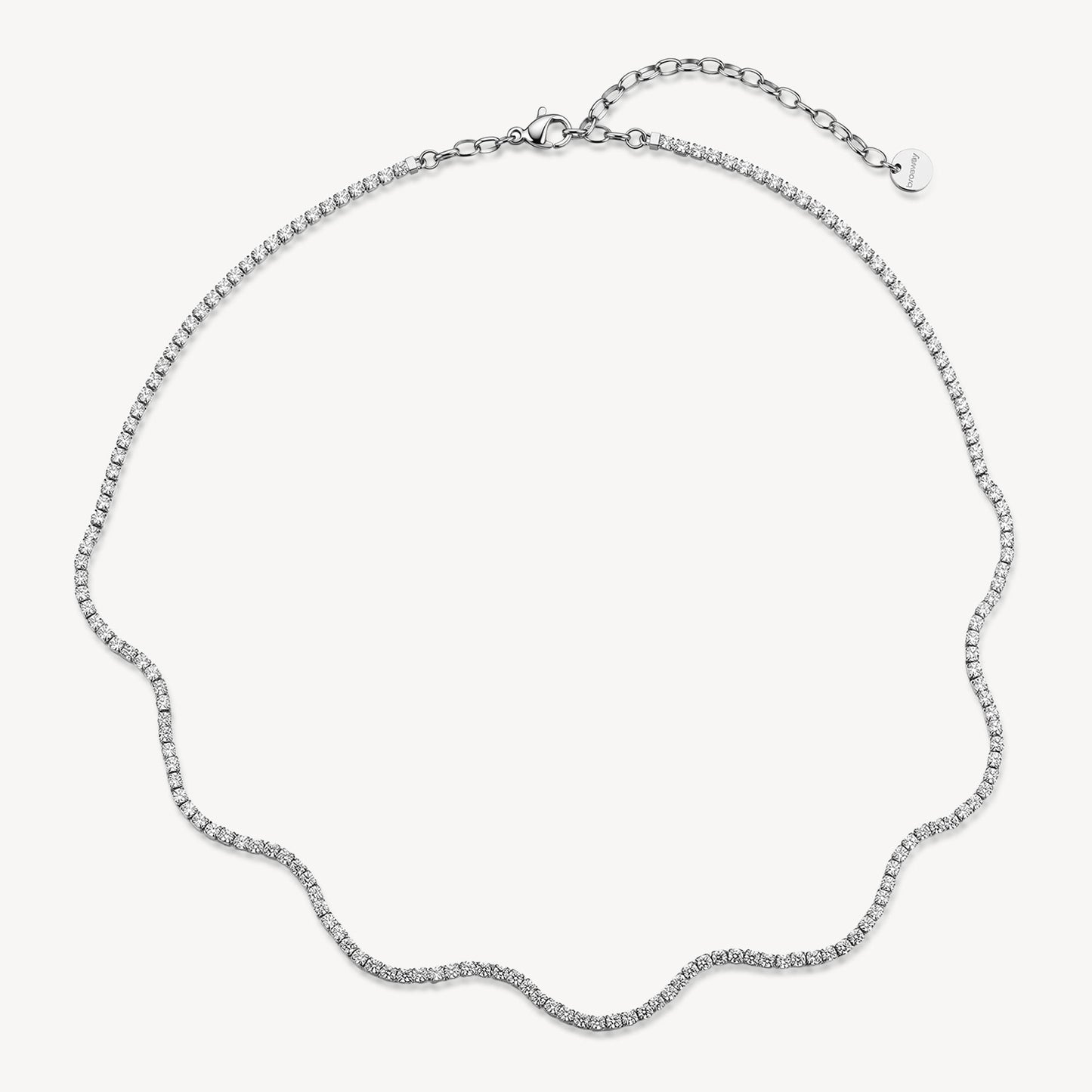 Collana Girocollo Brosway Desideri Acciaio Ondulato con Cubic Zirconia