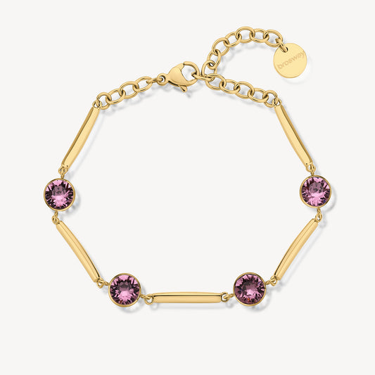 Bracciale Brosway Affinity Pvd Oro Cristalli Viola