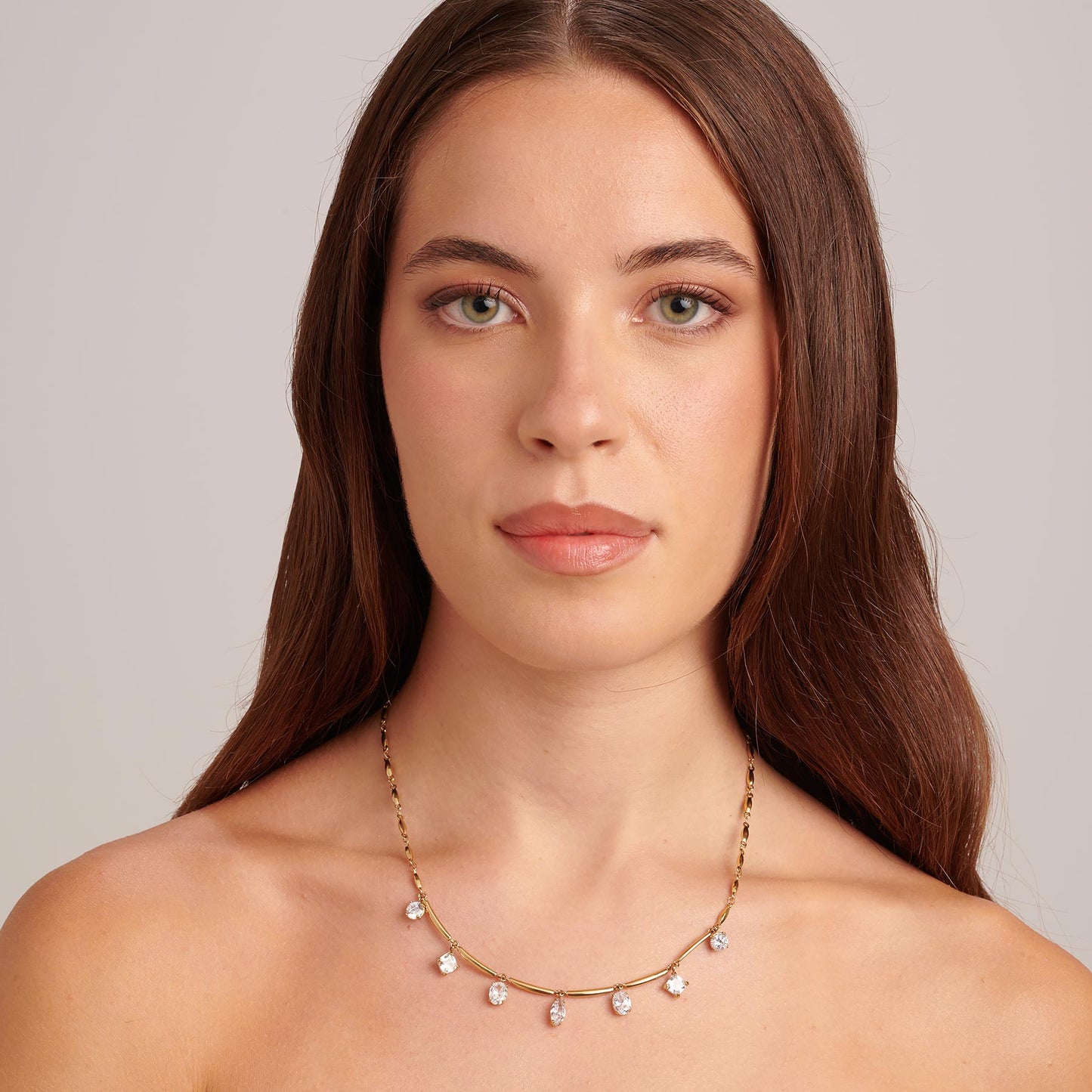 Collana Brosway Affinity Pvd Oro Con Pendenti Cristalli