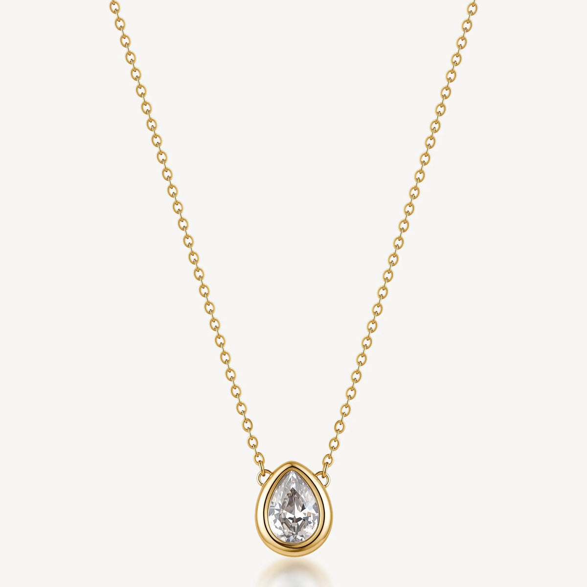 Collana Girocollo Brosway Glow Acciaio Pvd Oro Con Pendente Centrale A Goccia E Cubic Zirconia
