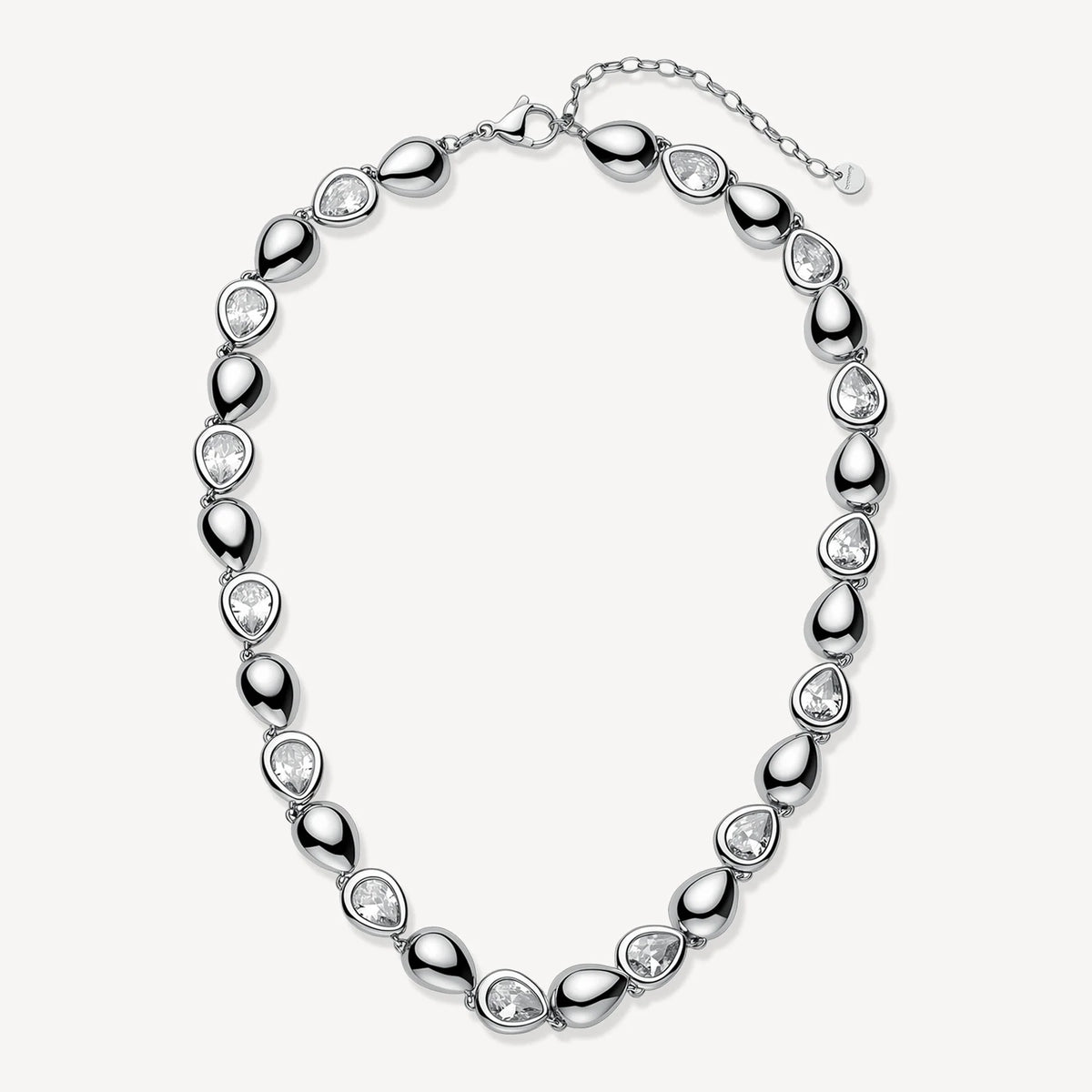 Collana Brosway Glow Girocollo In Acciaio Con Elementi A Goccia E Cubic Zirconia Alternati
