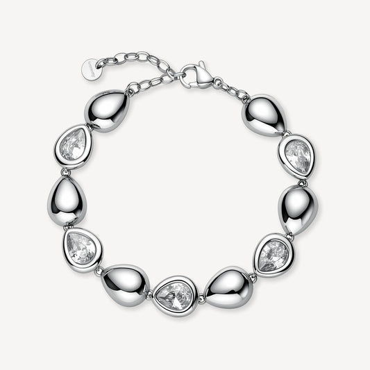 Bracciale Brosway Glow In Acciaio Con Elementi A Goccia E Cubic Zirconia Alternati