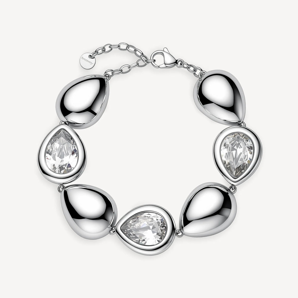 Bracciale Brosway Glow In Acciaio Con Elementi A Goccia E Cubic Zirconia Alternati