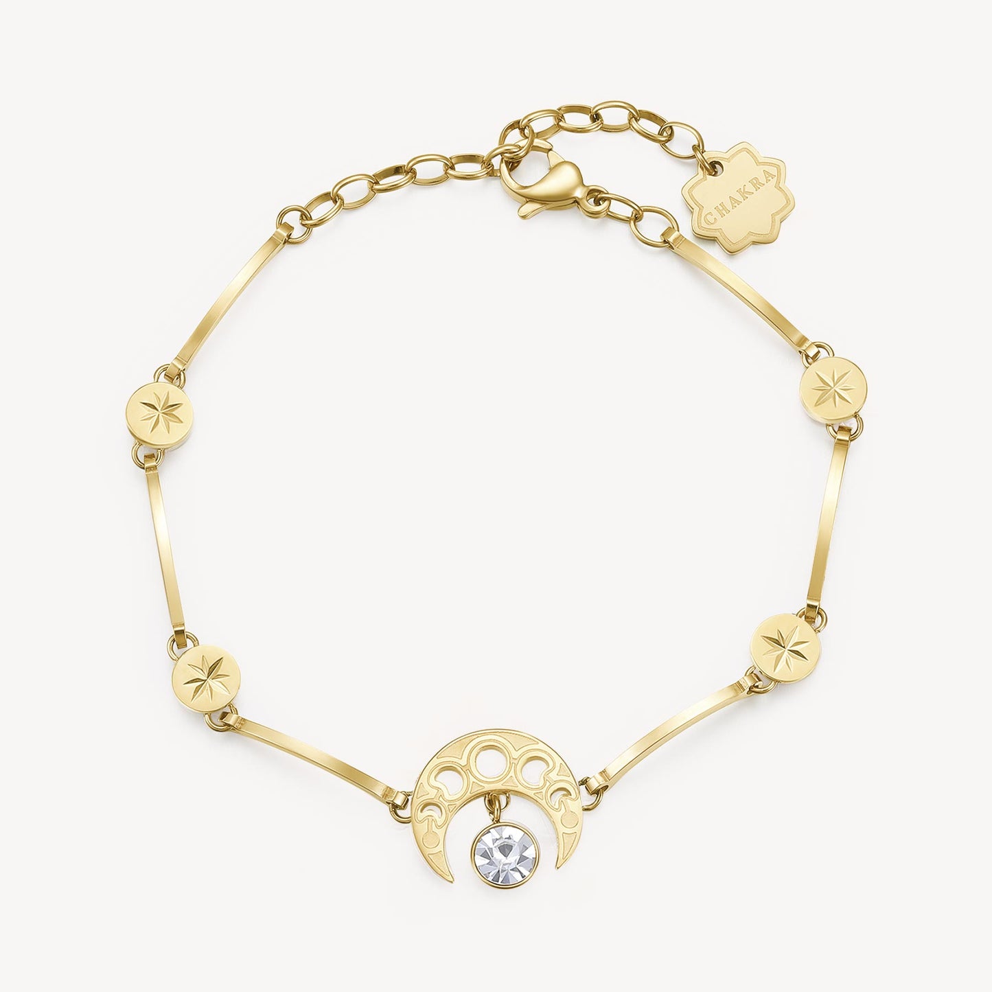 Bracciale Brosway Chakra Mistici Pvd Oro Con Luna e Cristallo