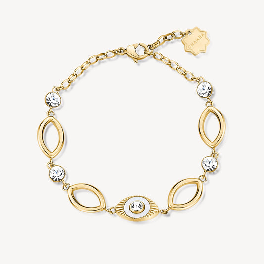Bracciale Brosway Chakra Mistici Pvd Oro Con Cristallo E Madreperla