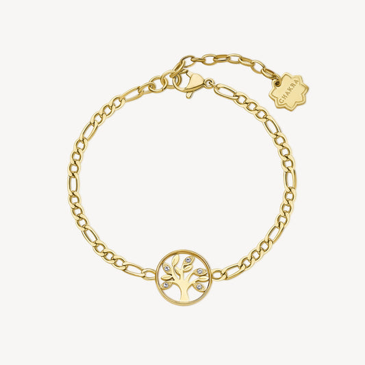 Bracciale Brosway Chakra Mistici Pvd Oro Con Albero Della Vita Con Cristalli