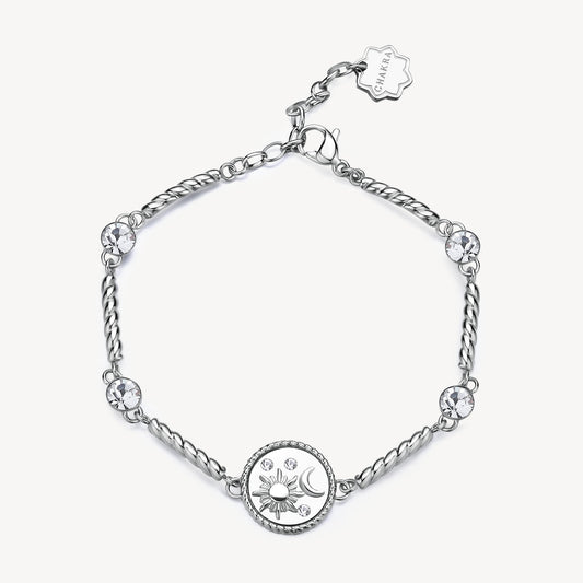 Bracciale Brosway Chakra Mistici Sole E Luna Torchon In Acciaio Con Cristalli