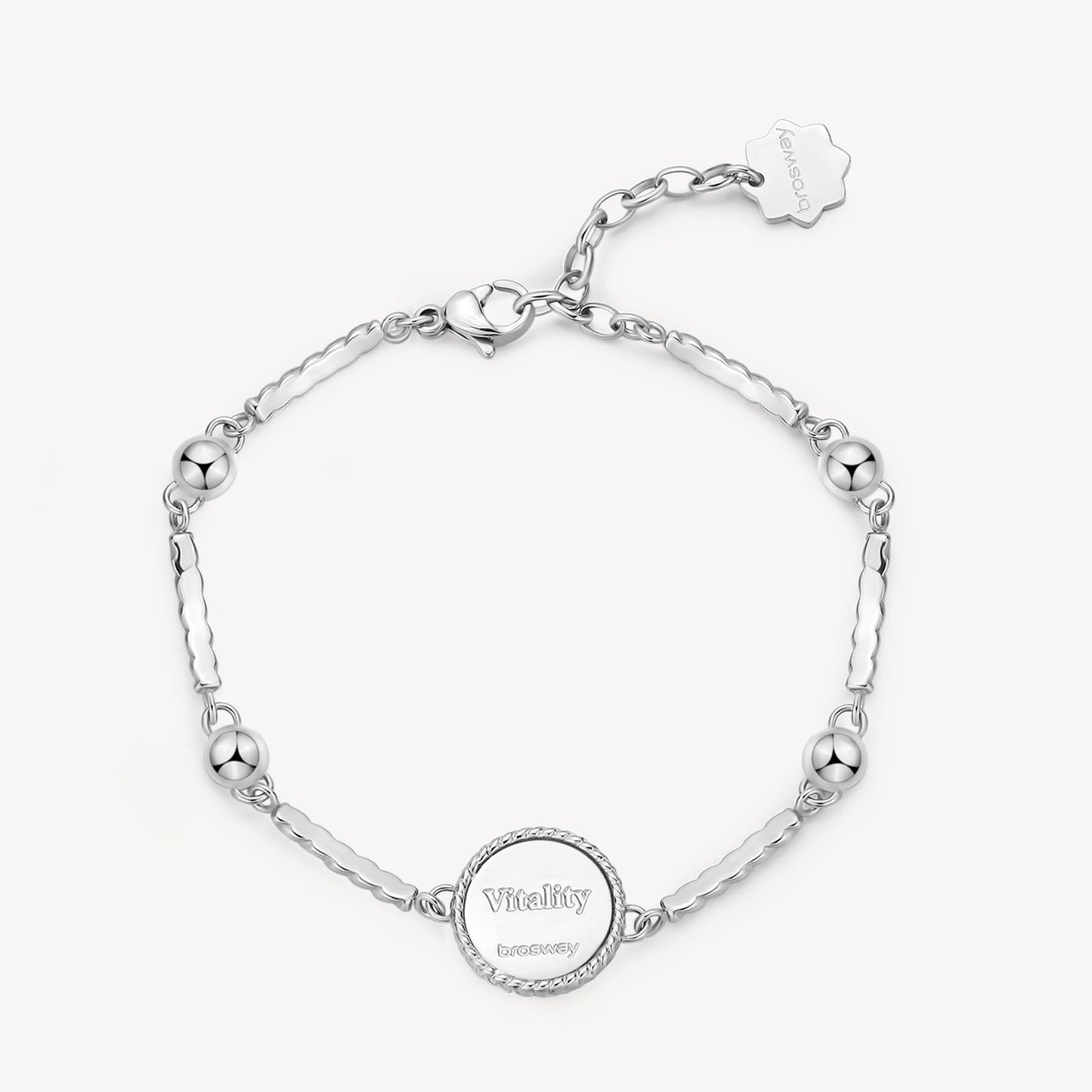 Bracciale Brosway Chakra Mistici Sole E Luna Torchon In Acciaio Con Cristalli