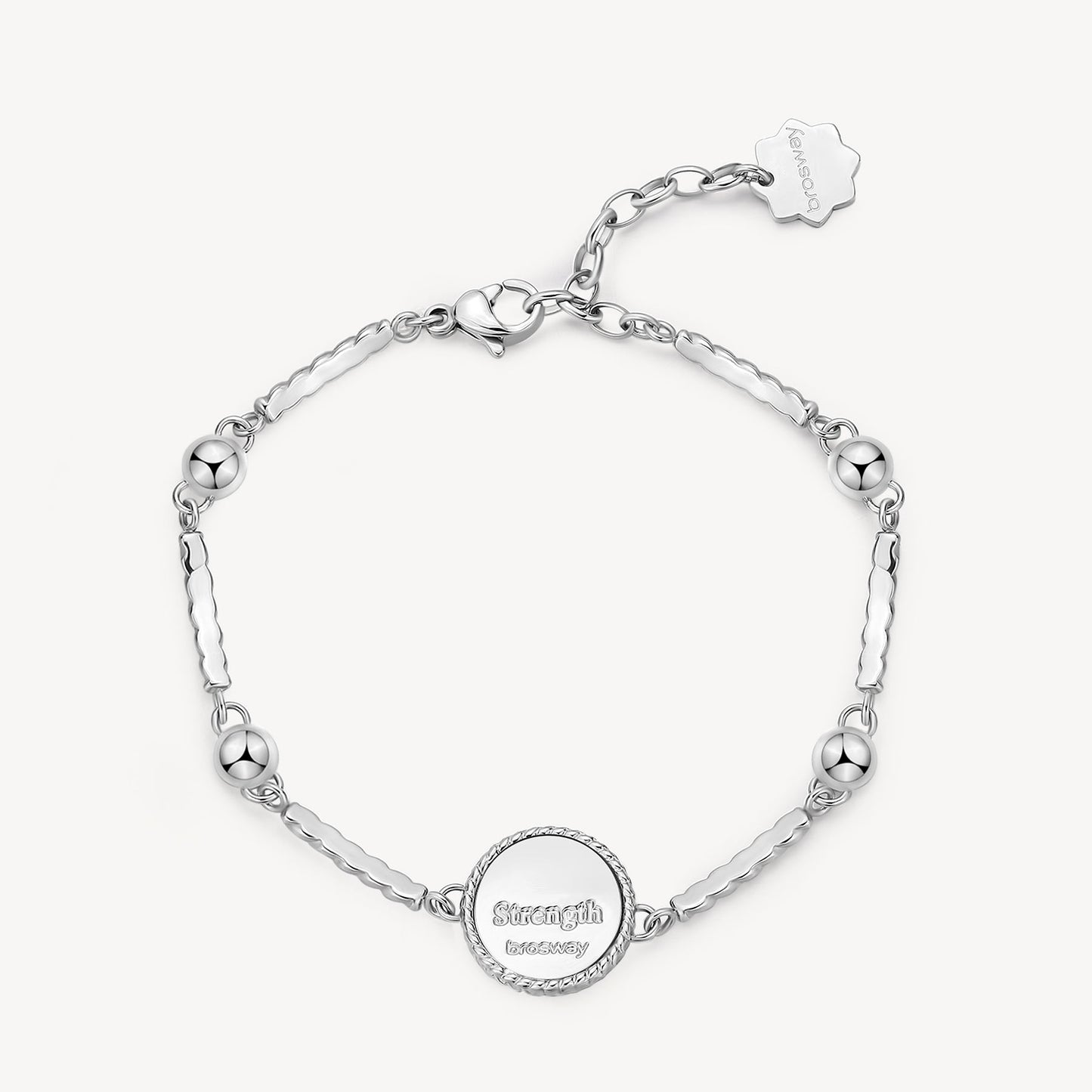 Bracciale Brosway Chakra Portafortuna Elefante A Bacchettine Torchon In Acciaio Con Cristalli E Monetina Rilievo