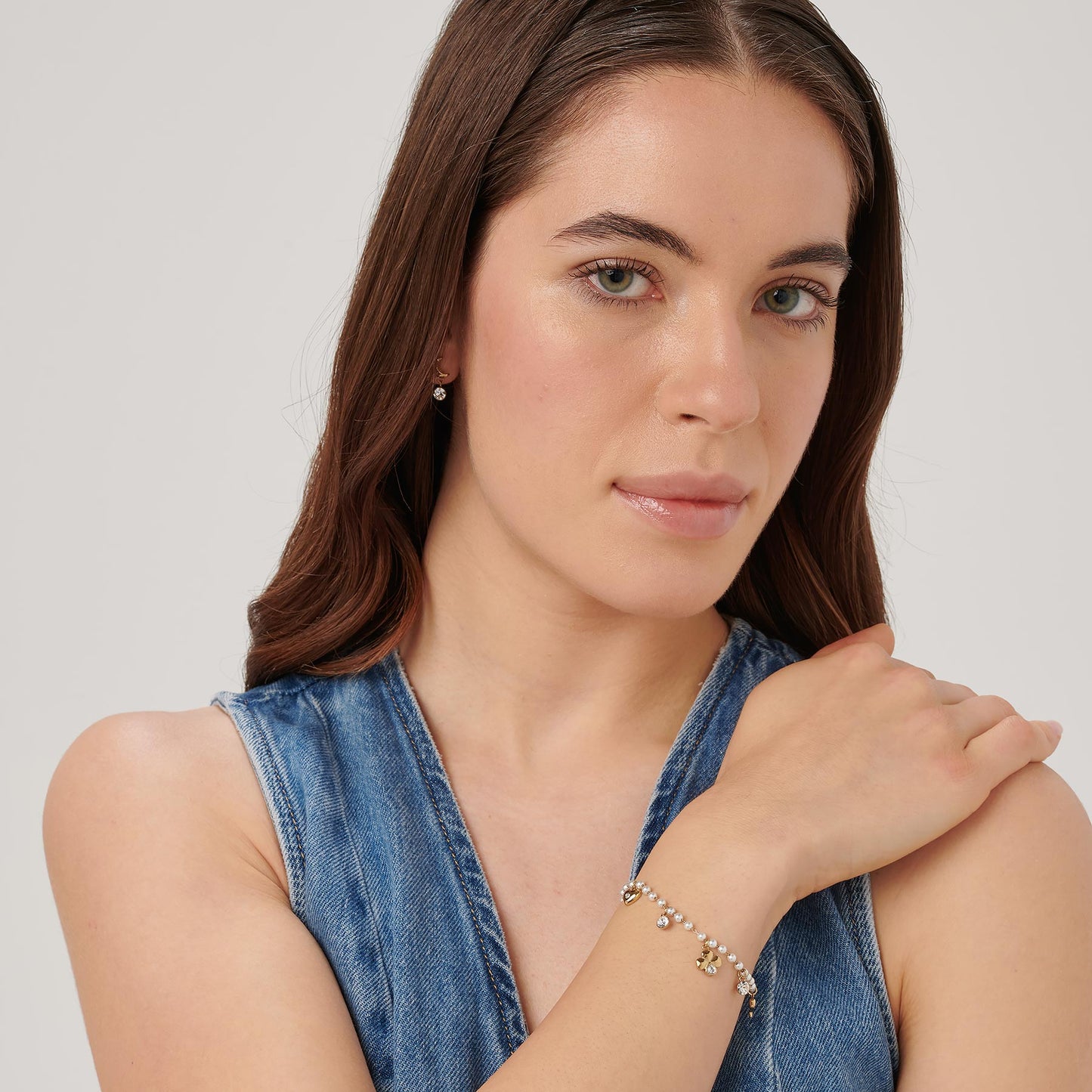 Bracciale Brosway Chakra Portafortuna Pvd Oro Con Perline E Charms