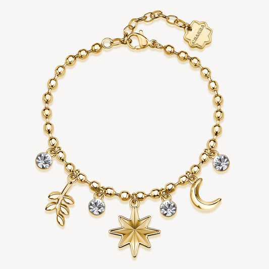 Bracciale Brosway Chakra Pvd Oro Charms e Cristalli