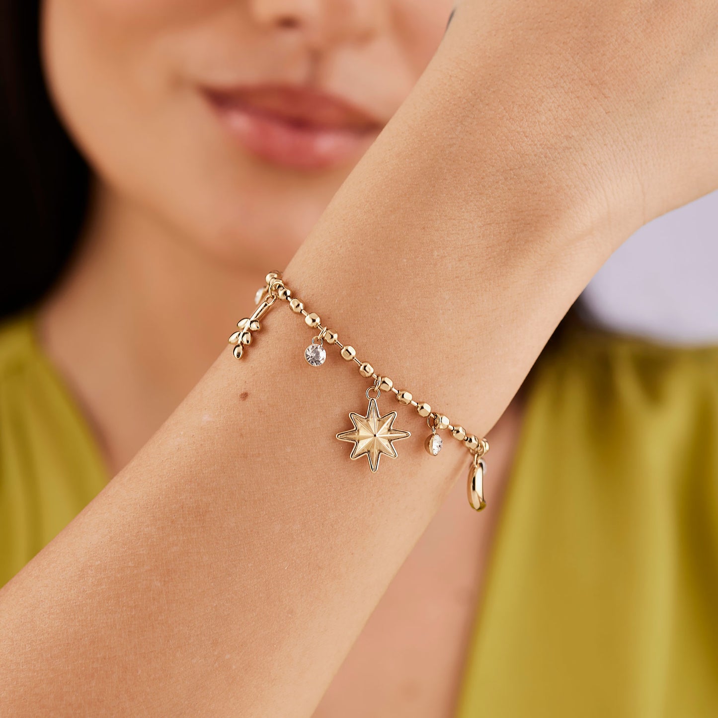 Bracciale Brosway Chakra Pvd Oro Charms e Cristalli