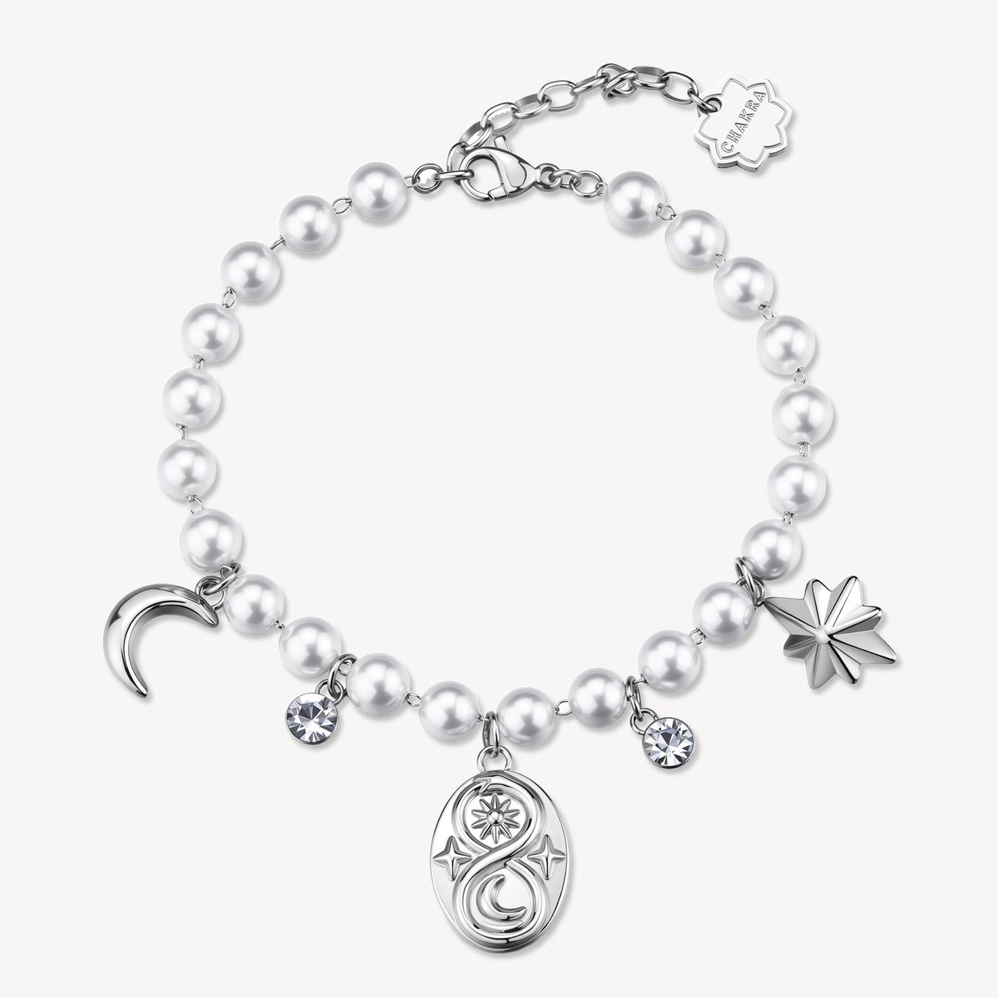 Bracciale Brosway Chakra Mistici Acciaio Perline Charms e Cristalli