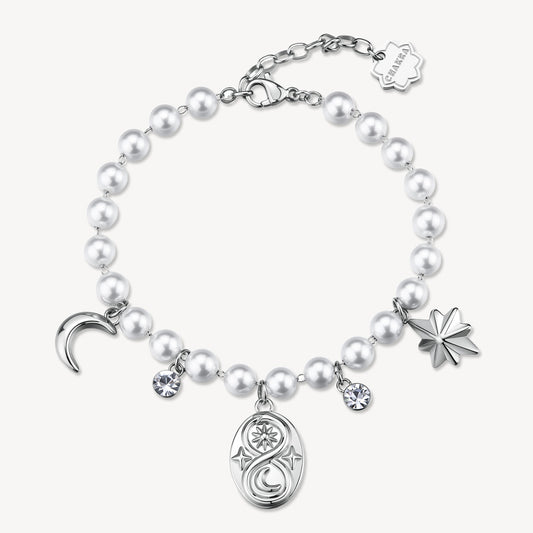 Bracciale Brosway Chakra Mistici Acciaio Perline Charms e Cristalli