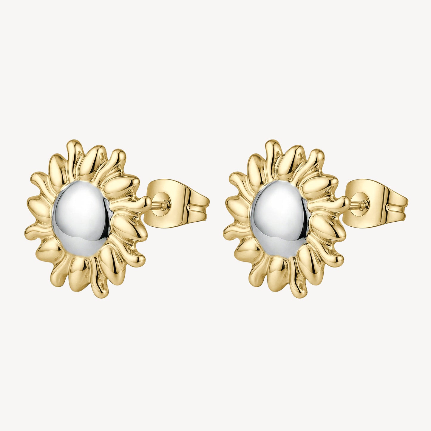 Orecchini a Lobo Brosway Chakra Pvd Oro Acciaio Sole