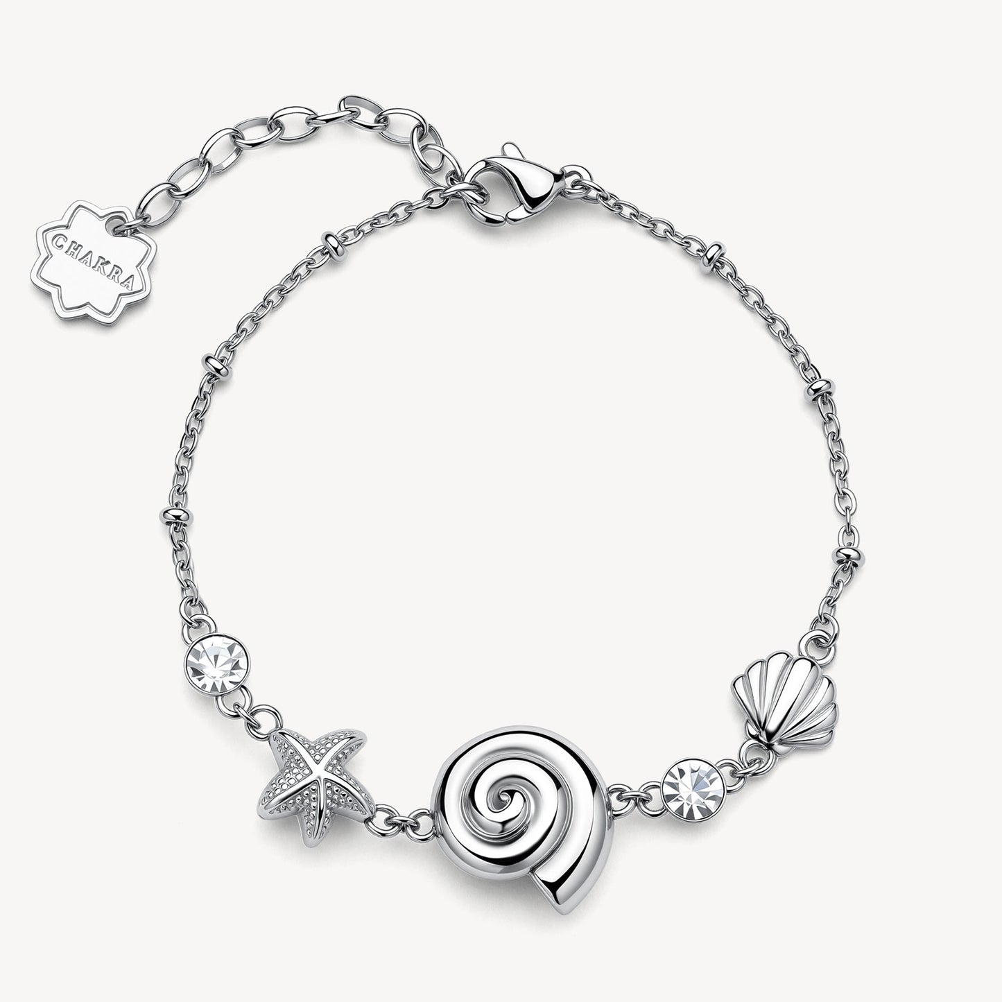 Bracciale Brosway Chakra Acciaio Cristalli Stella Marina e Conchiglia