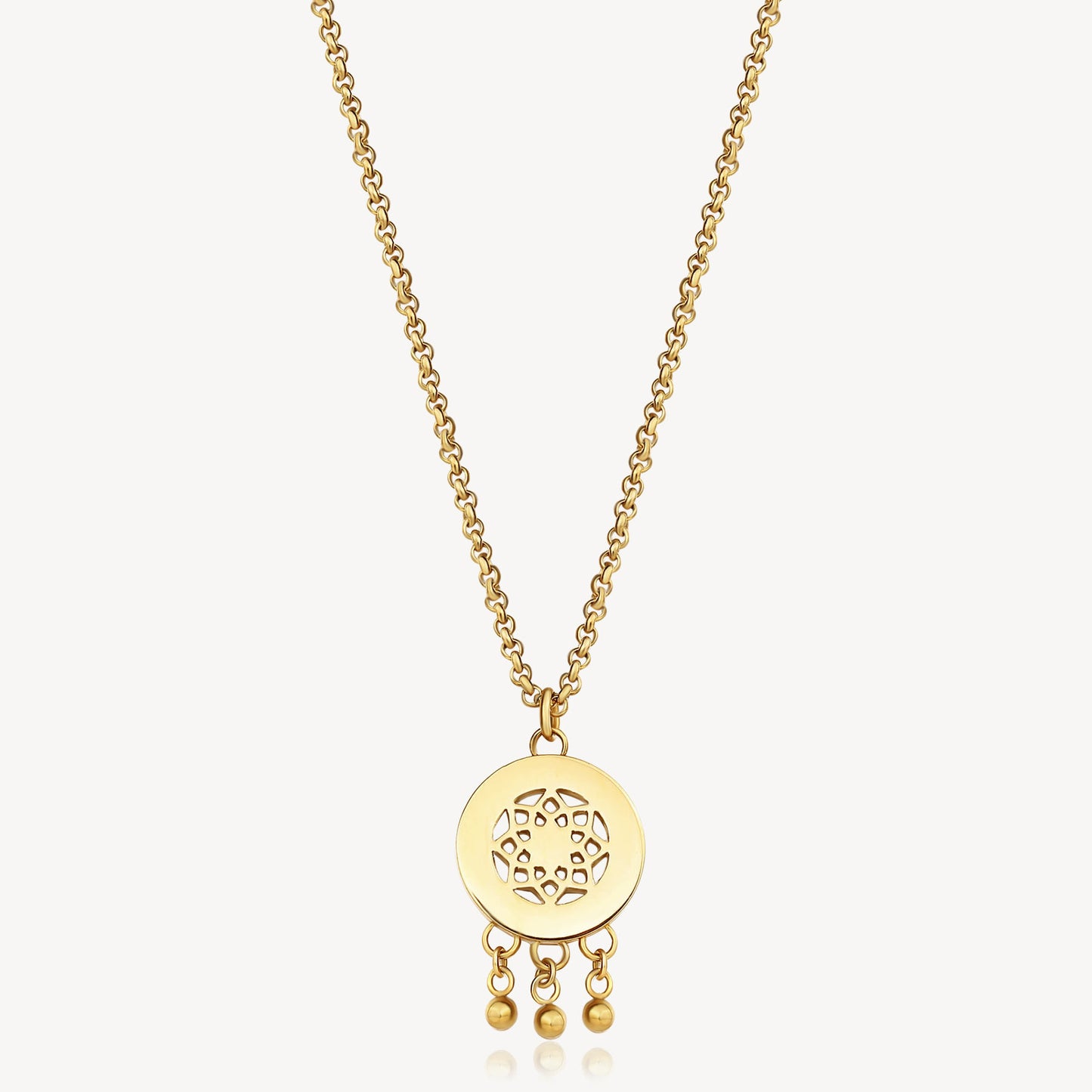 Collana Brosway Chakra Mistici Pvd Oro Con Pendente Acchiappasogni Cristalli