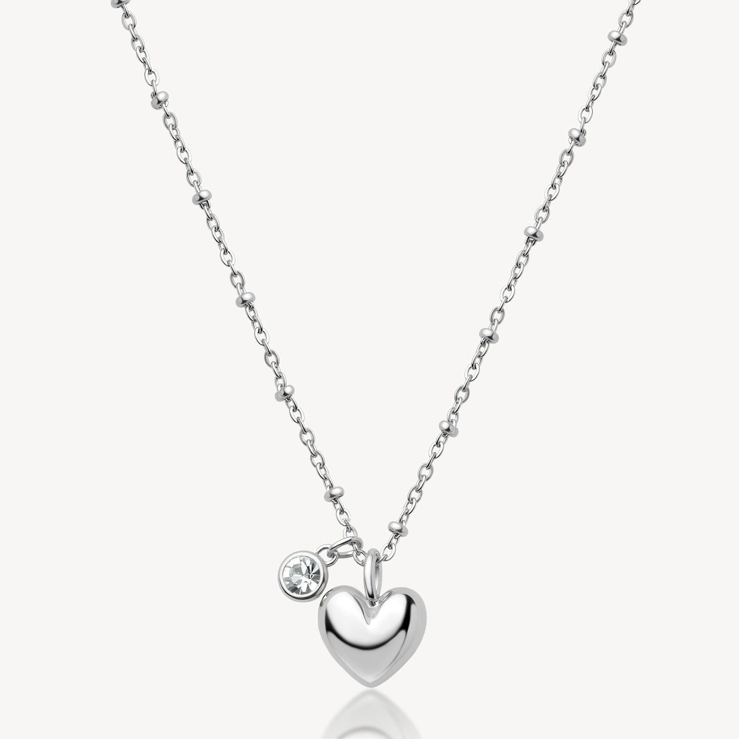 Collana Brosway Chakra Acciaio Pendenti Cuore e Cristallo