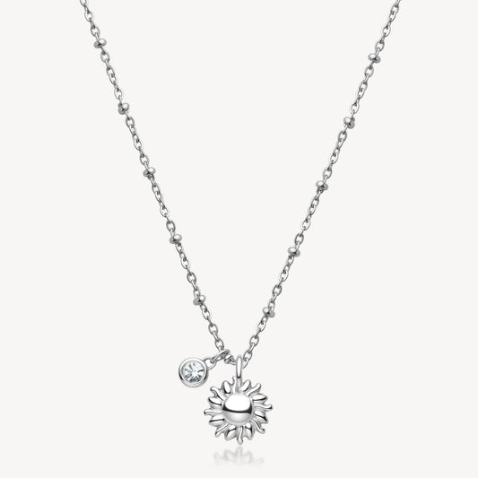 Collana Brosway Chakra Acciaio Pendenti Sole e Cristallo