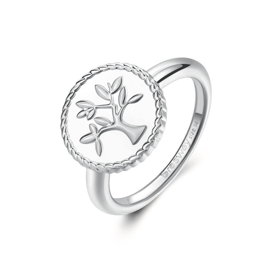 Anello Brosway Chakra Acciaio Tondino Albero Della Vita - Misura 12