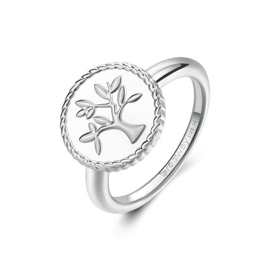 Anello Brosway Chakra Acciaio Tondino Albero Della Vita - Misura 14