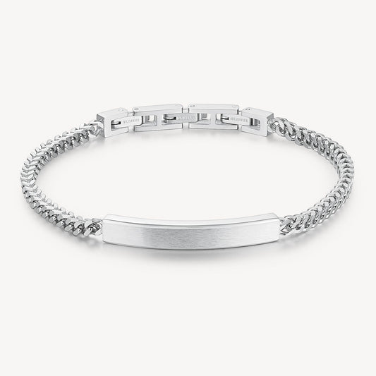 Bracciale Brosway Ink Bracciale Uomo Piastrina In Acciaio Satinato