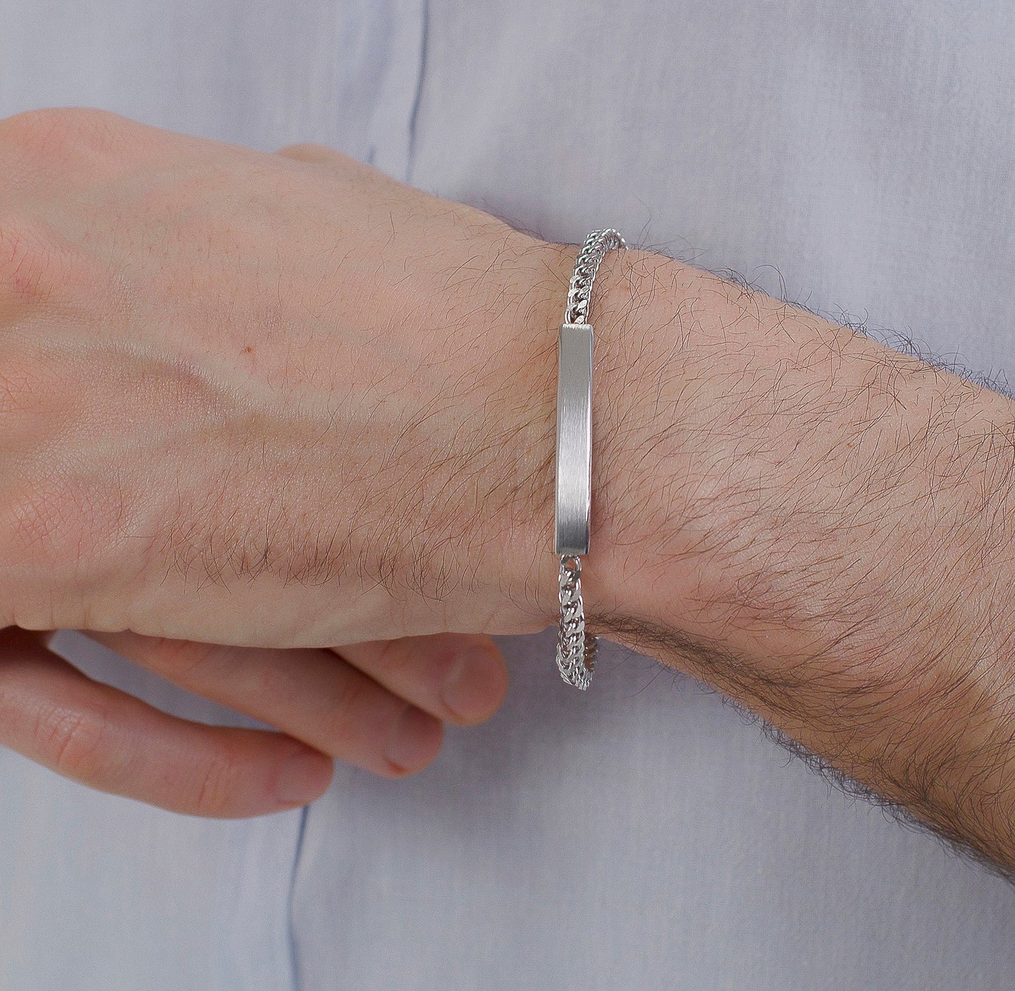 Bracciale Brosway Ink Bracciale Uomo Piastrina In Acciaio Satinato