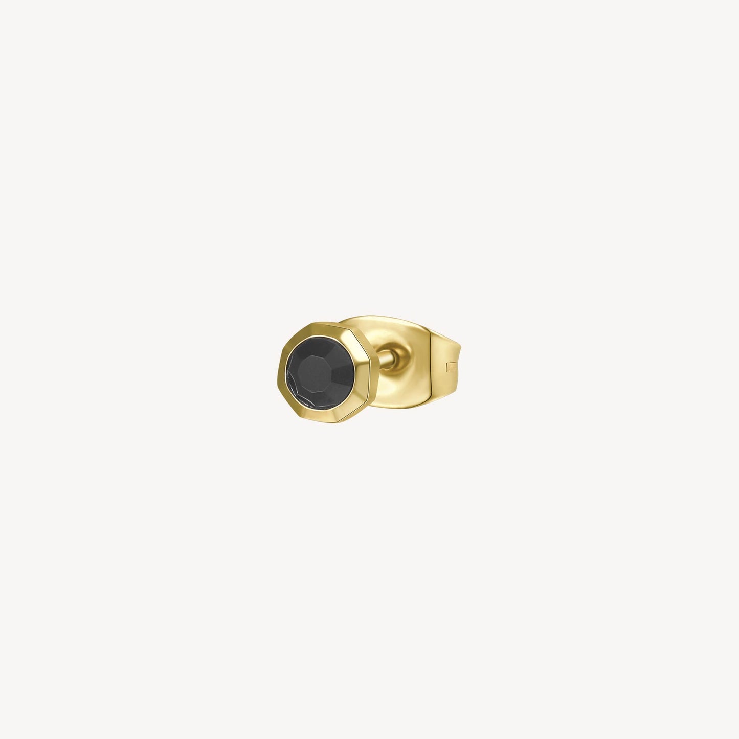 Monorecchino Brosway Ink Pvd Oro Punto Luce Con Cristallo Nero